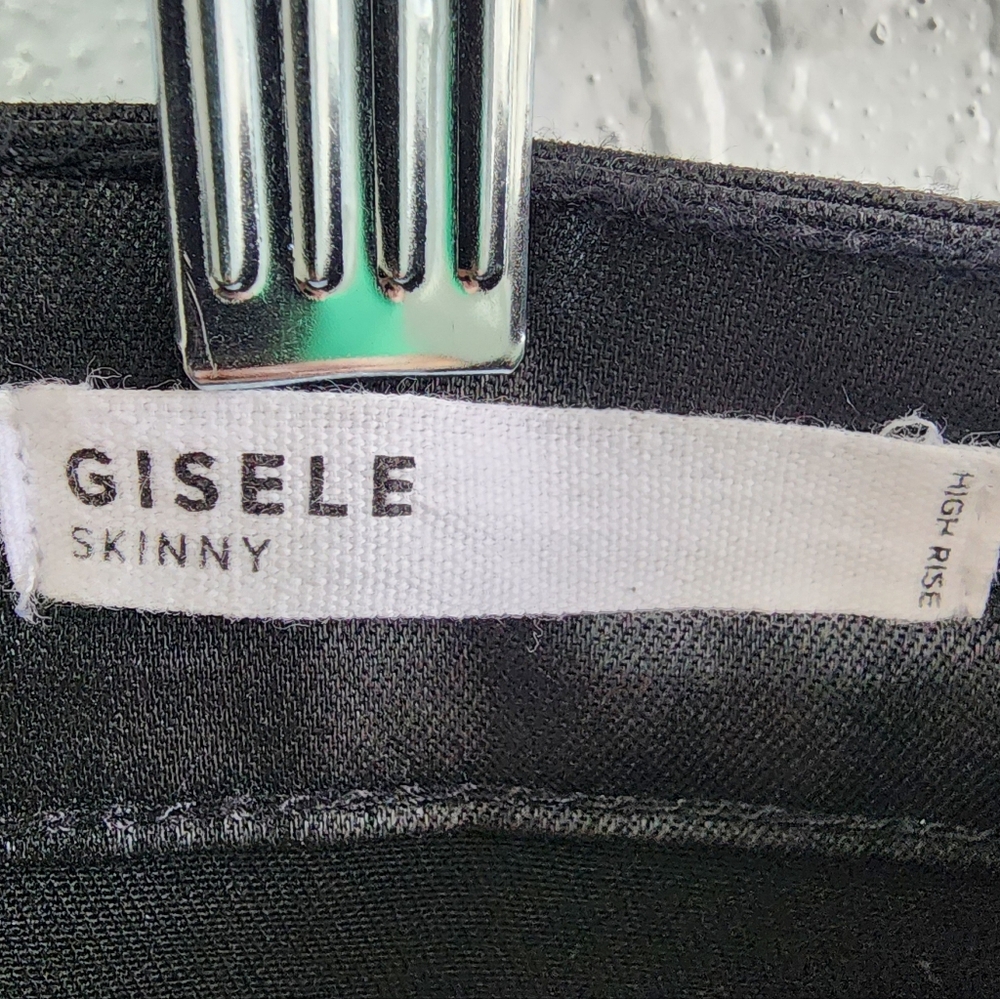Dear John Black GISELE HIGH RISE SKINNY PANT Size 31 Faux Leather - Picture 7 of 7
